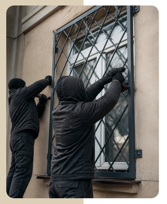 Установка антивандальных решеток на окна в Киржаче